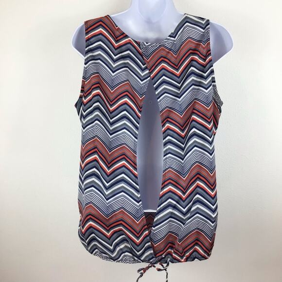 Banana Republic Sleeveless Open Back Drawstring Hem Top size M - Picture 2 of 6